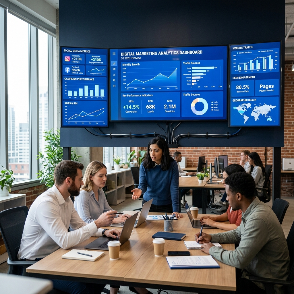 Digital marketing analytics dashboard
